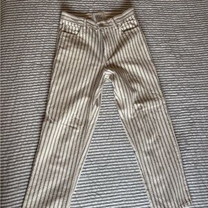 BDG cream and blue Striped cargo Pants